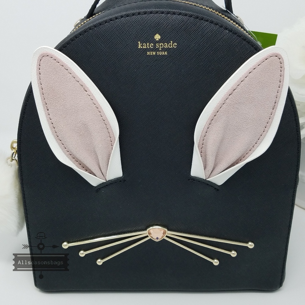 Kate spade rabbit leather hop to it backpack - Picture 1 of 8